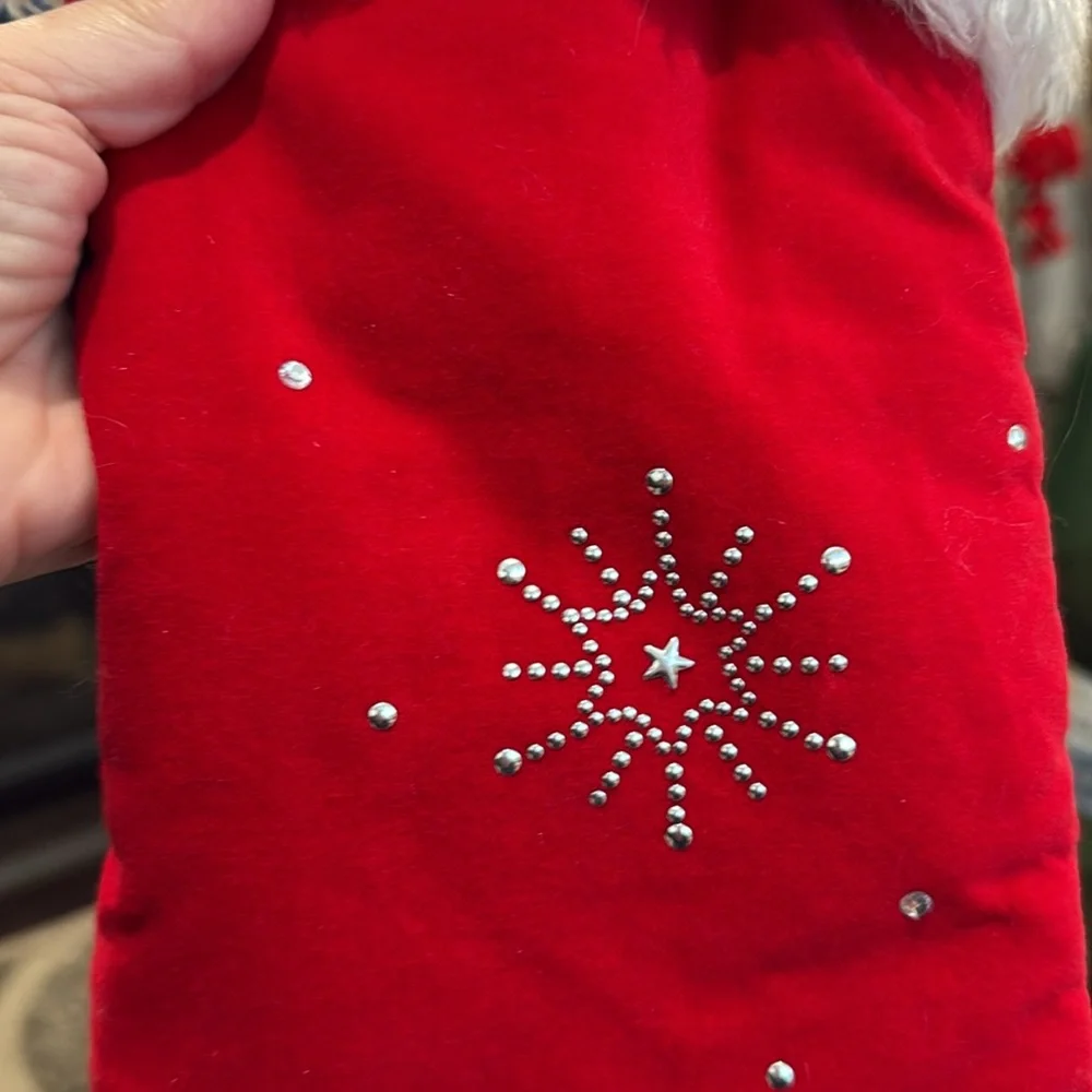 Vintage Target Wondershop Sparkle Snowflake Christmas Stocking 17x10